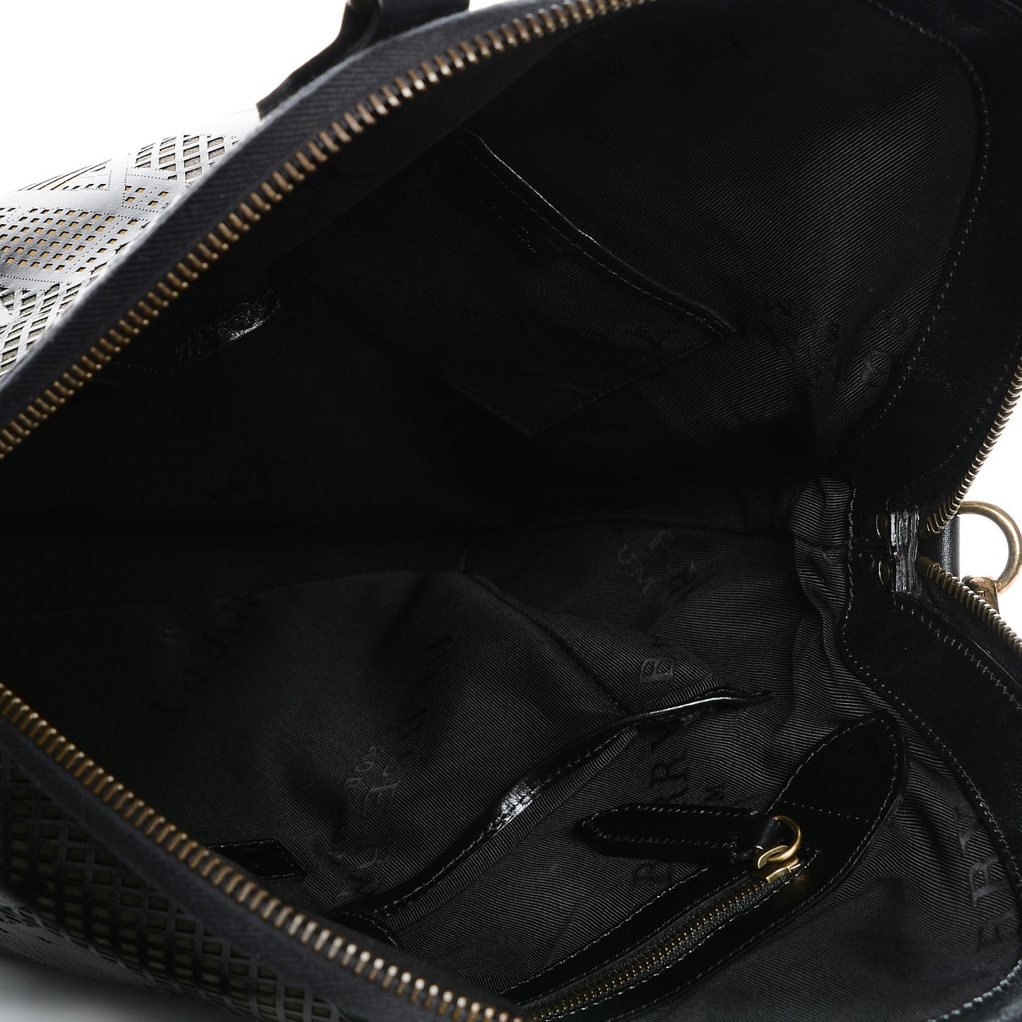 Prorsum Laser Cut Calfskin Hong Kong Medium Bloomsbury Black Elderberry