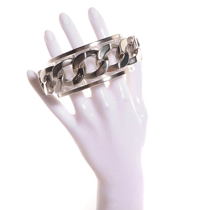 Chanel Lucite CC Chain Bangle Silver 2 of 5