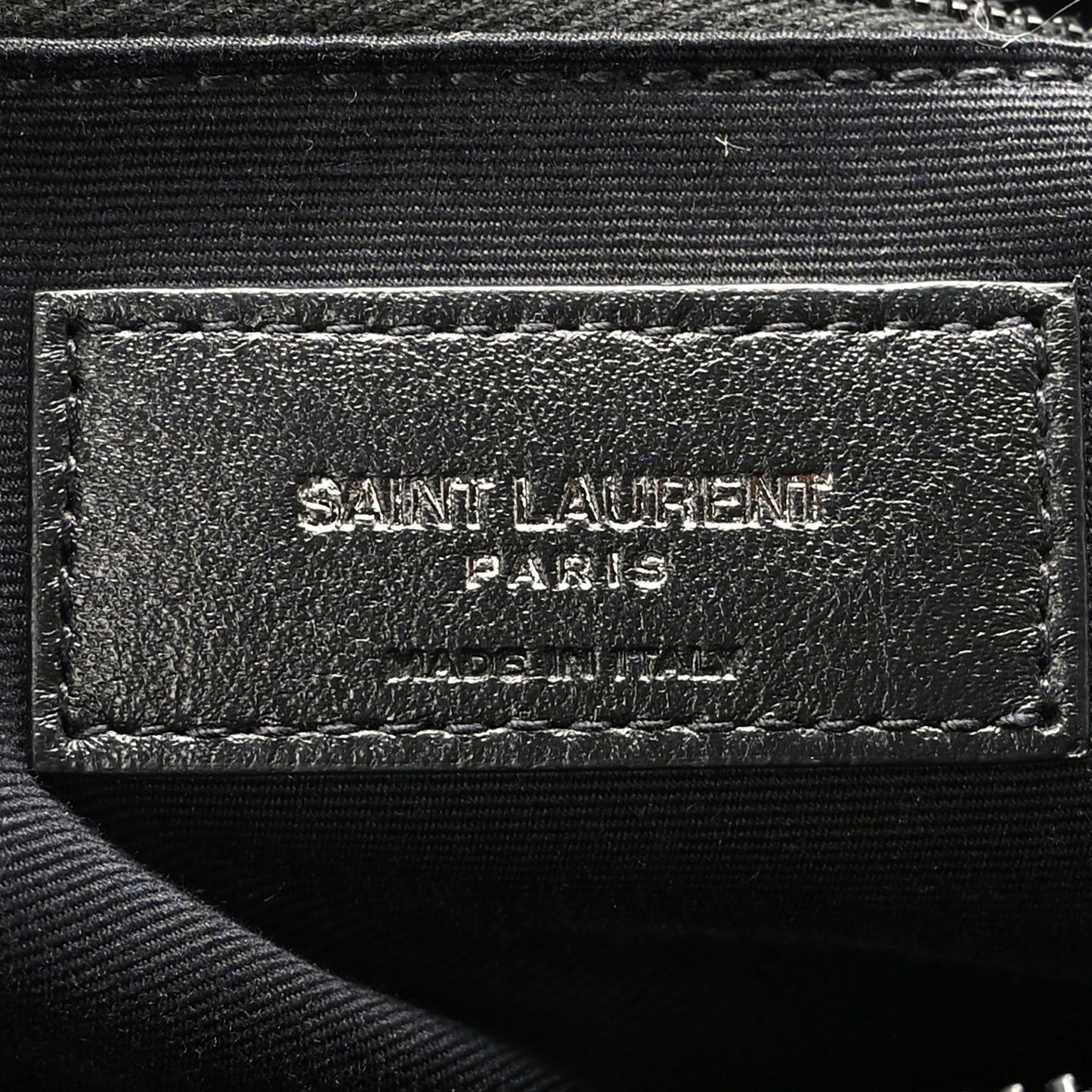 Calfskin Y Quilted Monogram Monochrome Medium Loulou Chain Satchel Black