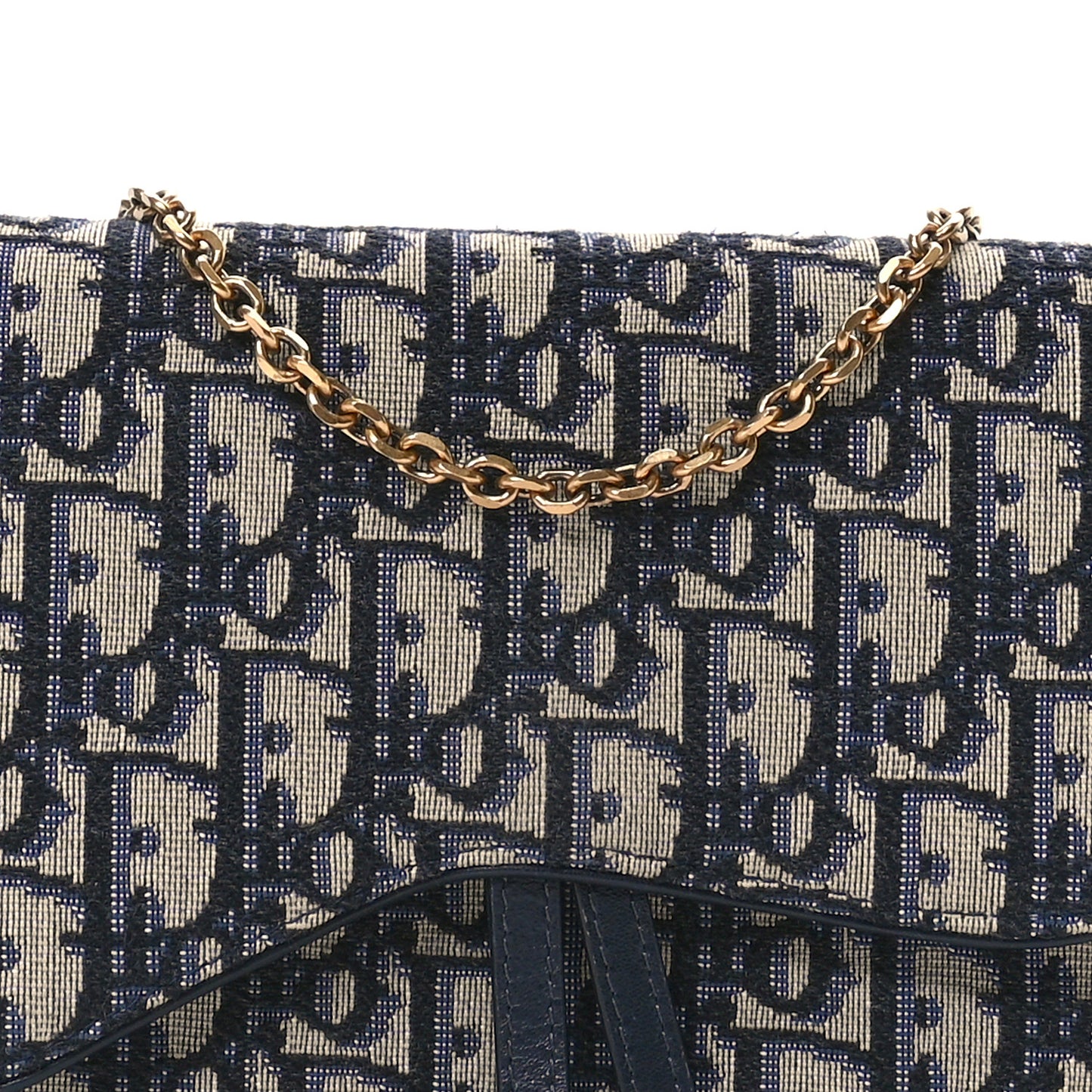 Oblique Saddle Chain Pouch Blue