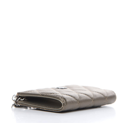 Chanel Metallic Caviar Quilted Key Holder Case Bronze 4 of 8