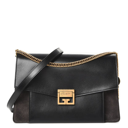 Givenchy Calfskin Suede Medium GV3 Flap Black 1 of 7
