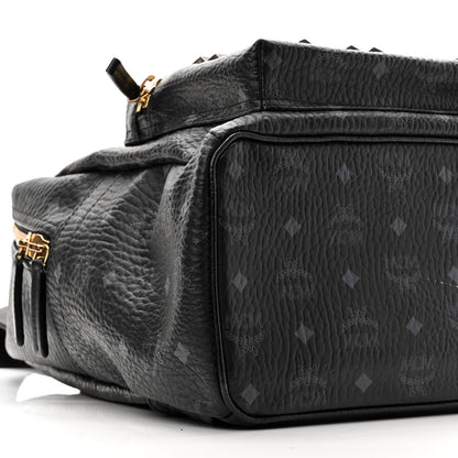 MCM Visetos Studded Medium Stark M Backpack Black 10 of 12