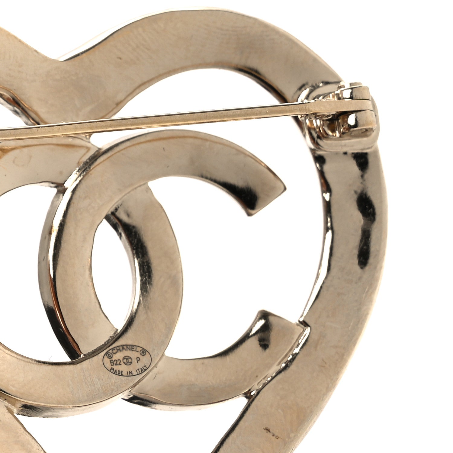 Chanel Metal CC Heart Coco In Love Brooch Gold 5 of 6