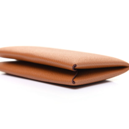 Hermes Epsom Calvi Card Case Gold 7 of 12