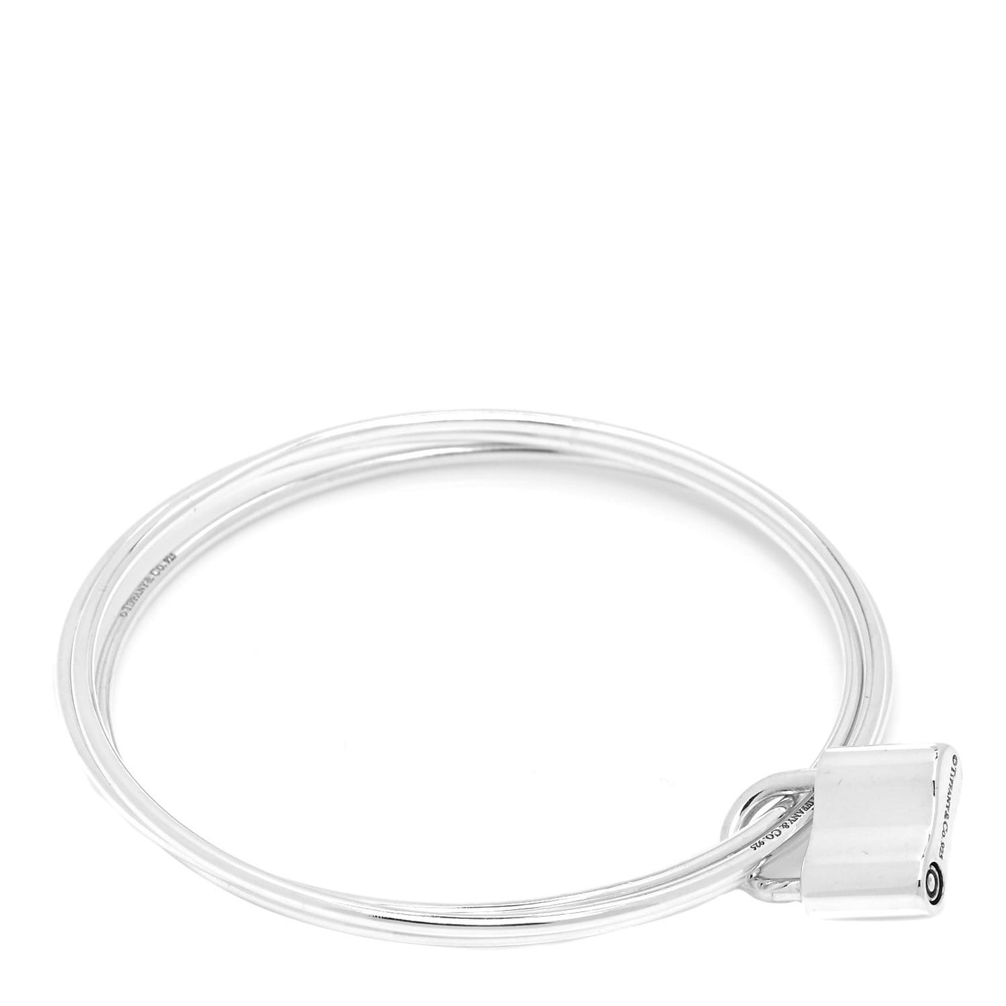 Sterling Silver 1837 Triple Bangle Lock Bracelet