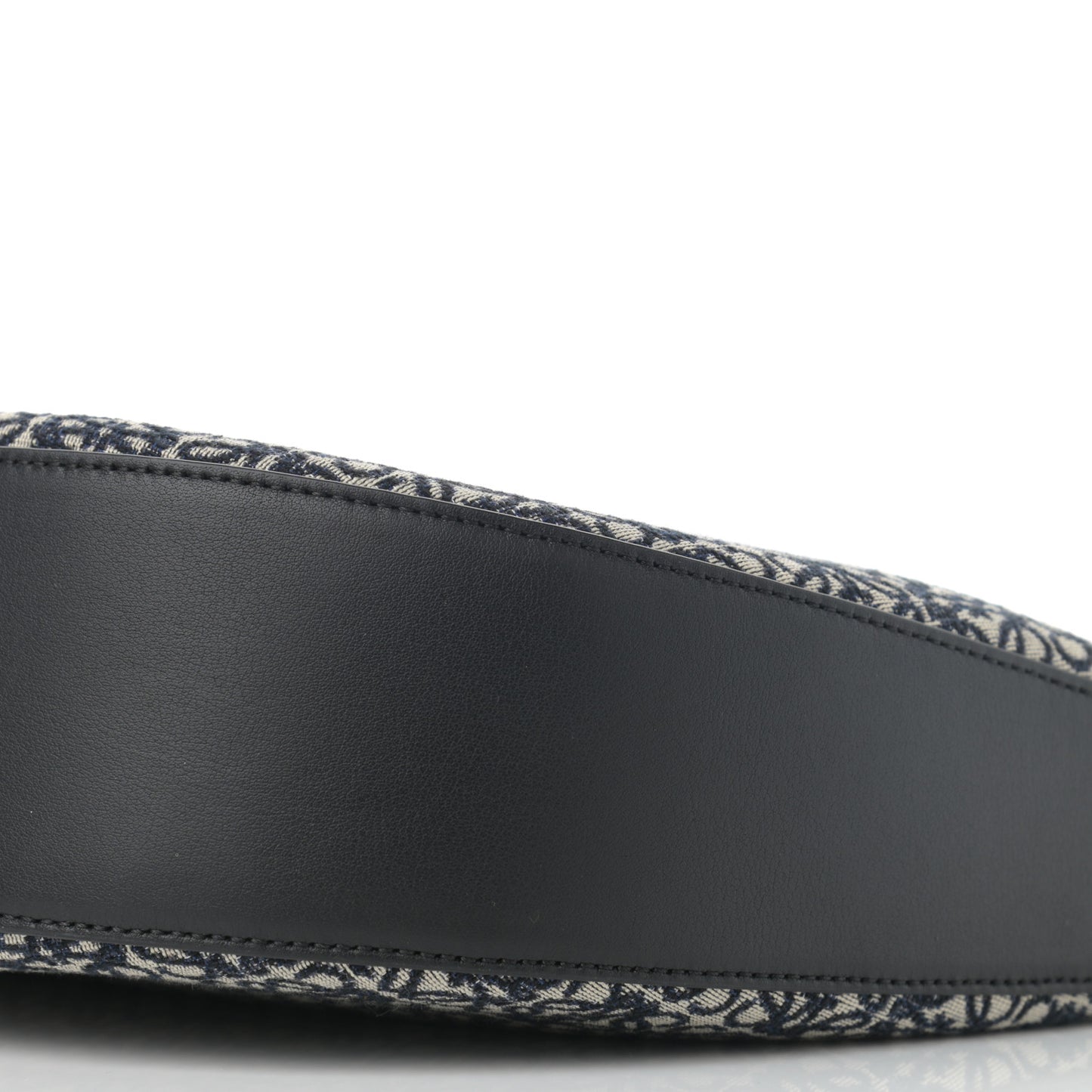 Jacquard Anagram Calfskin Luna Bag Navy Black