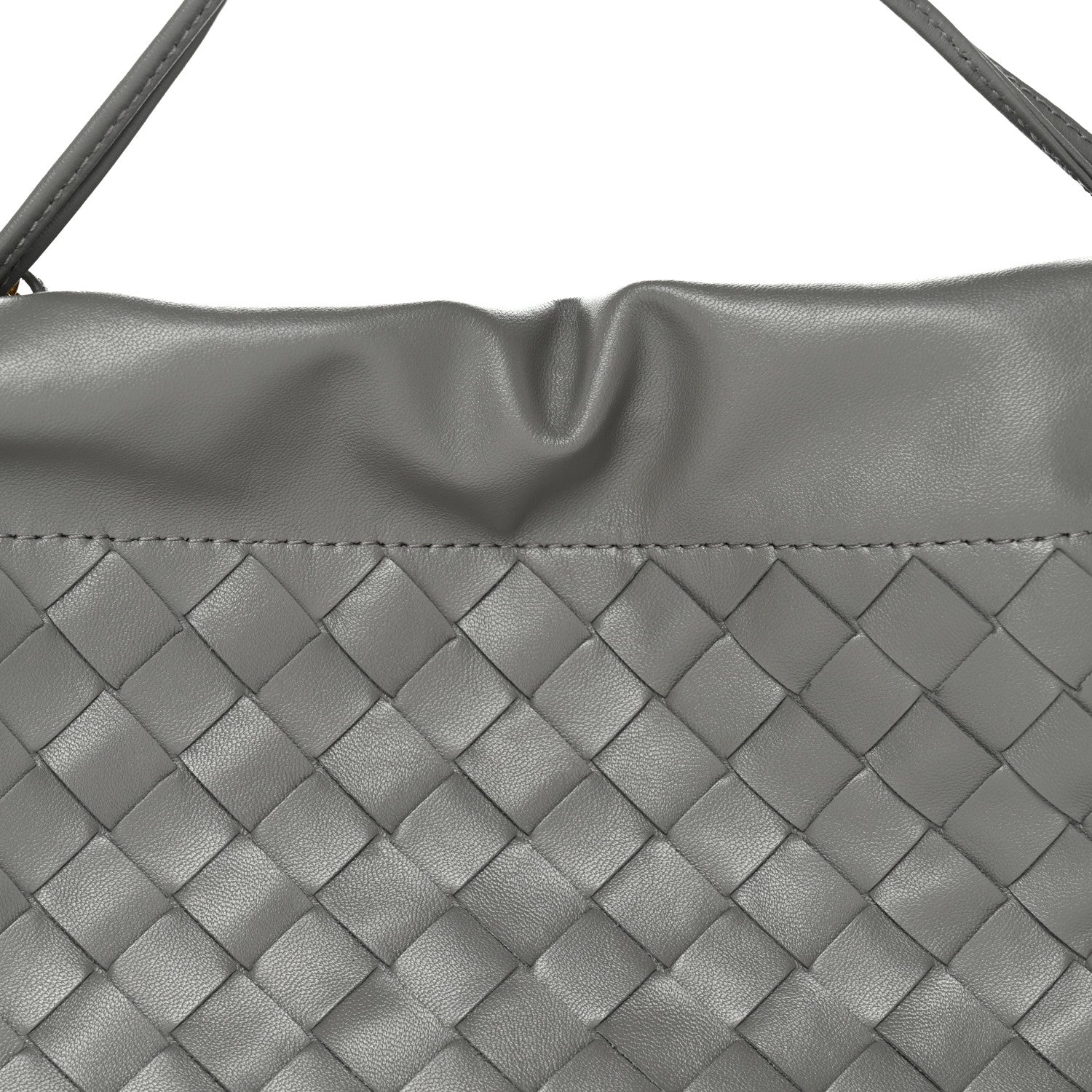 Bottega Veneta Nappa Intrecciato Dustbag Notte Shoulder Bag Basalt