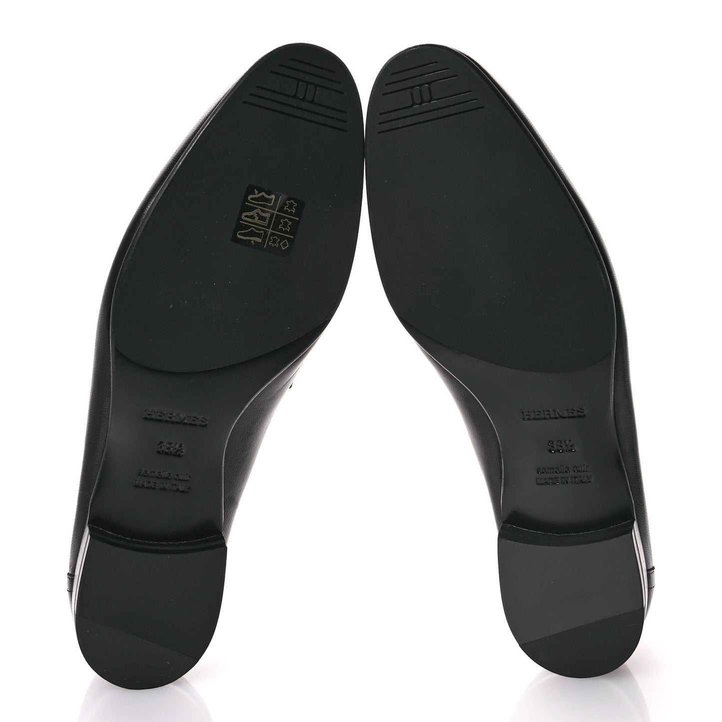 Goatskin Womens Paris Loafers 38.5 Black