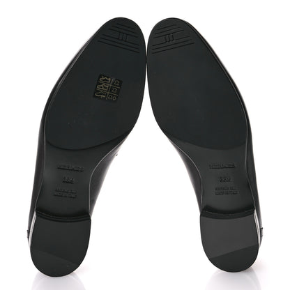 Hermes Goatskin Womens Paris Loafers 38.5 Black 6 of 8