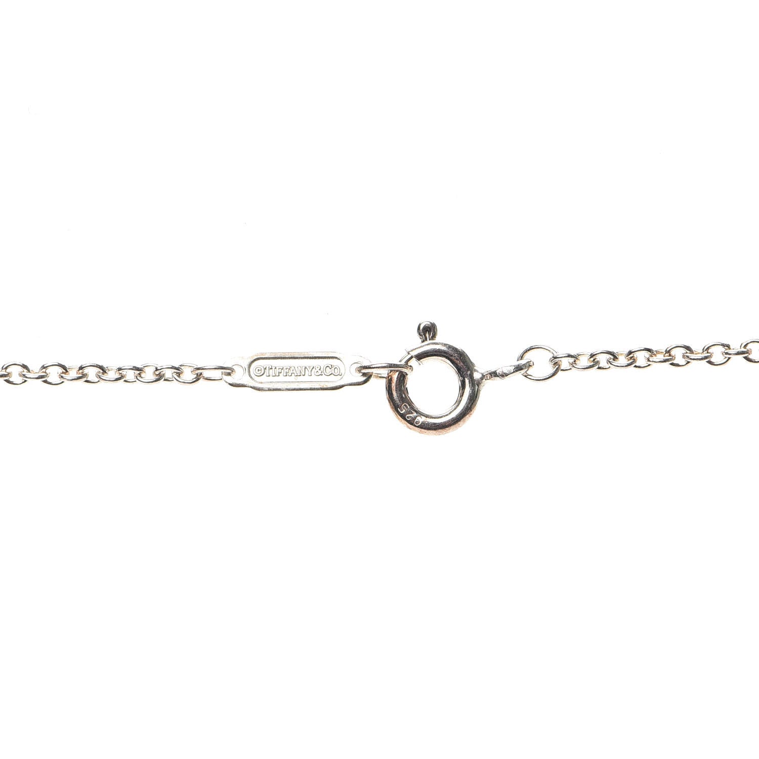 Tiffany Sterling Silver Open Ring Pendant Necklace 5 of 7