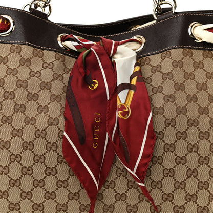 Gucci Monogram Large Positano Tote Brown 8 of 10