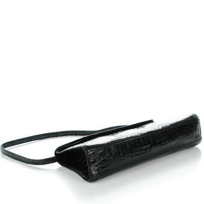Nancy Gonzalez Crocodile Envelope Clutch Black 4 of 6