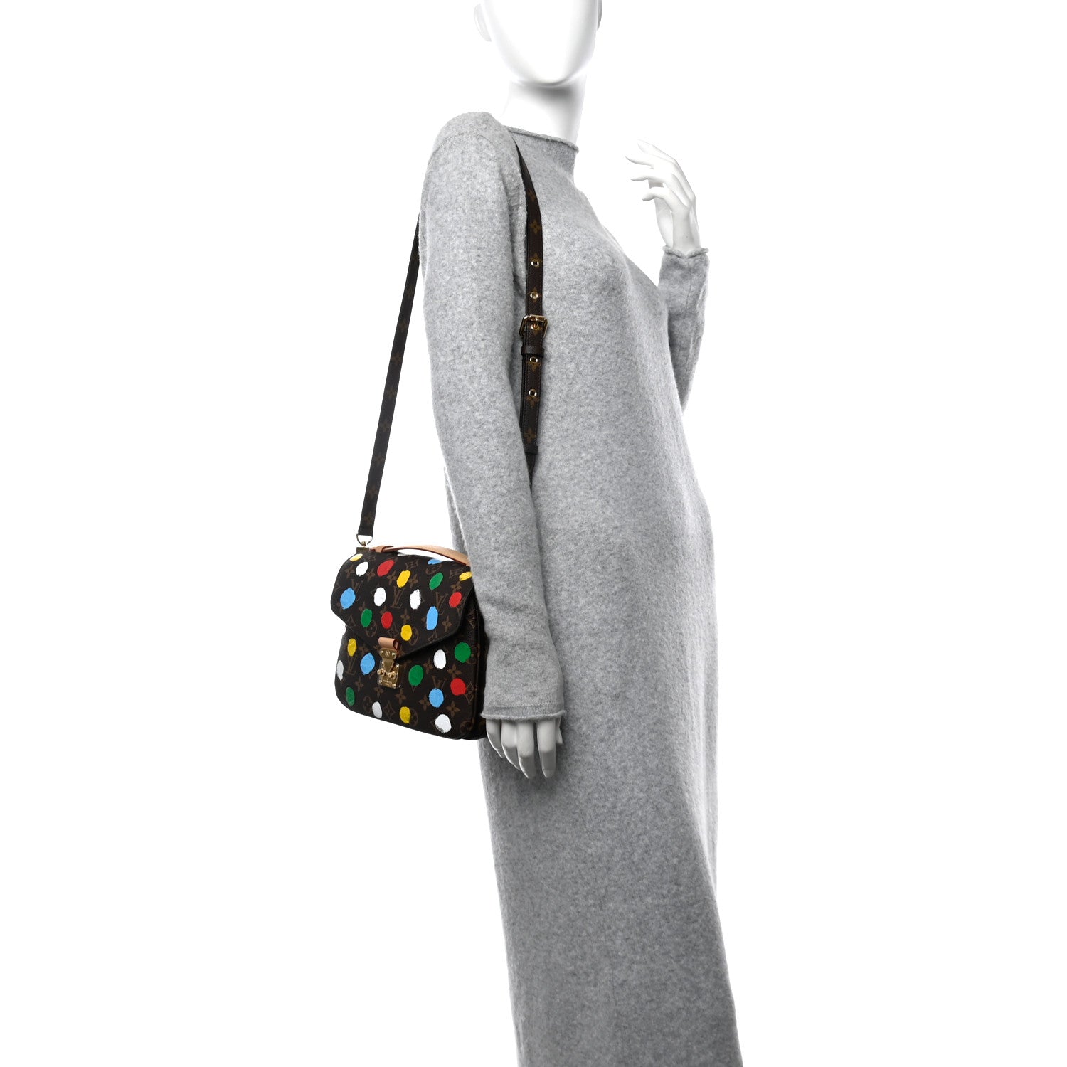 Louis Vuitton LV x YK Monogram Painted Dots Pochette Metis 2 of 10