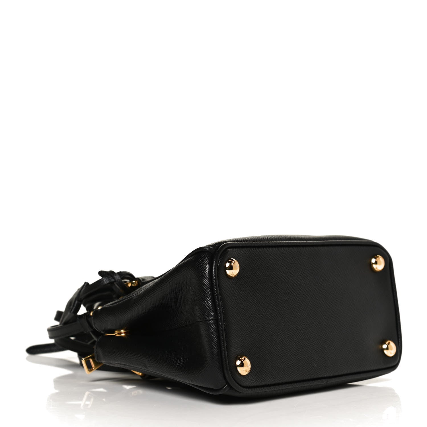 Prada Saffiano Lux Mini Galleria Double Zip Tote Black 4 of 12