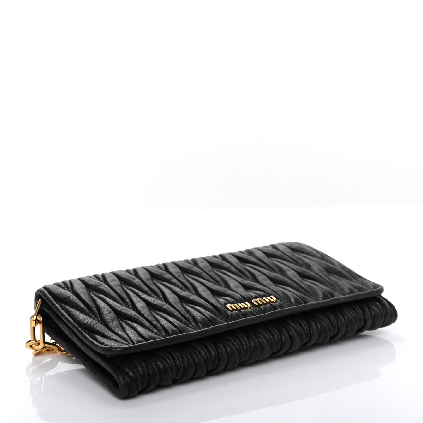 Nappa Matelasse Wallet On Chain Black