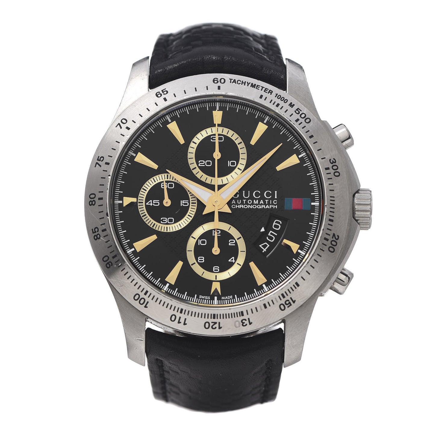 Stainless Steel Calfskin 44mm G-Timeless Chronograph Automatic Watch Black