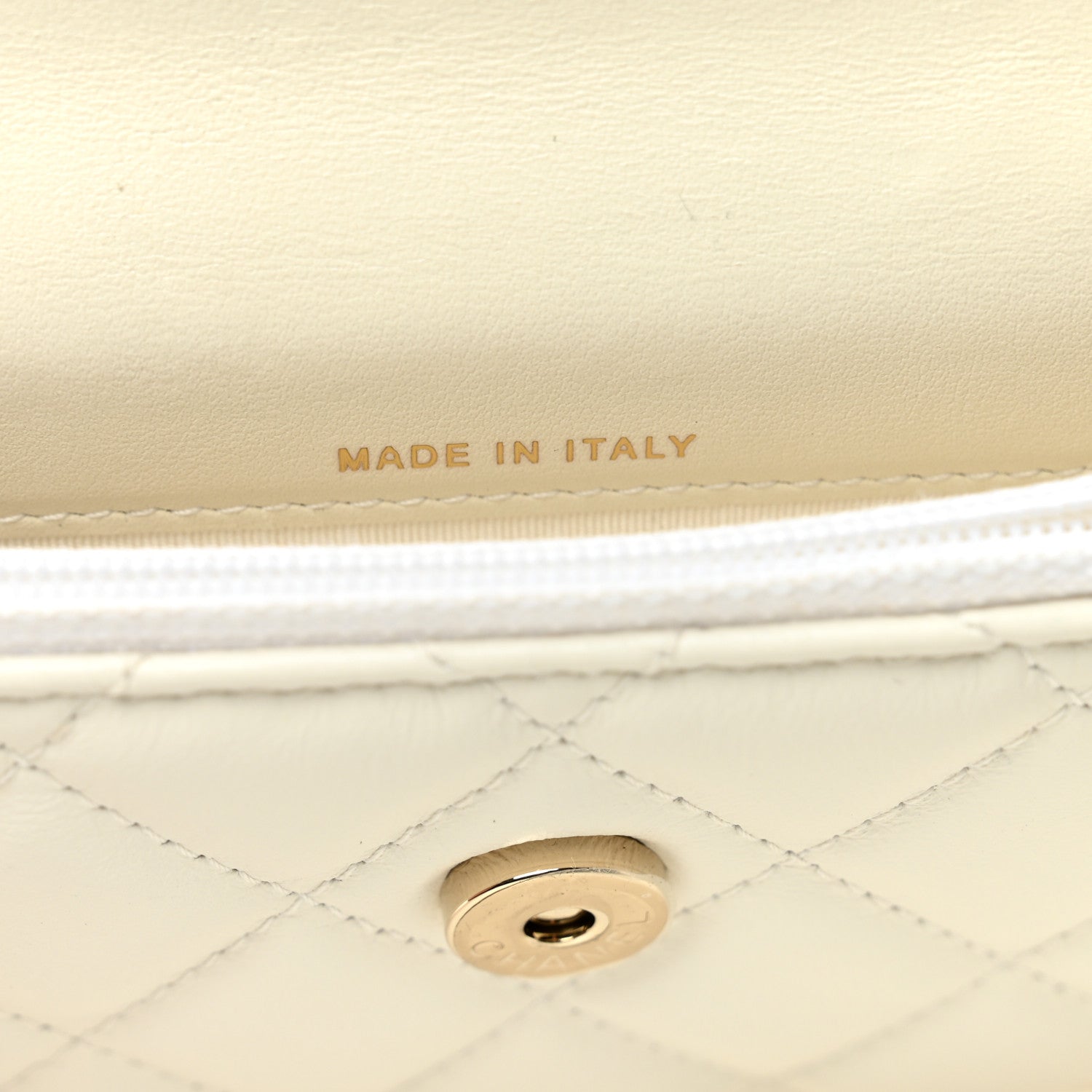 Chanel Calfskin Quilted Maxi Pearls Clutch With Chain  White 7 of 12