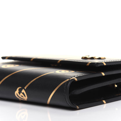 Gucci Calfskin Diagonal GG Wallet Black Gold 12 of 13