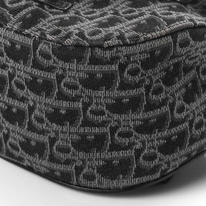 Christian Dior Oblique Jacquard Mini Saddle Backpack Black Blue 9 of 13