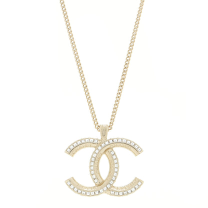 Chanel Crystal CC Chain Necklace Gold 4 of 7