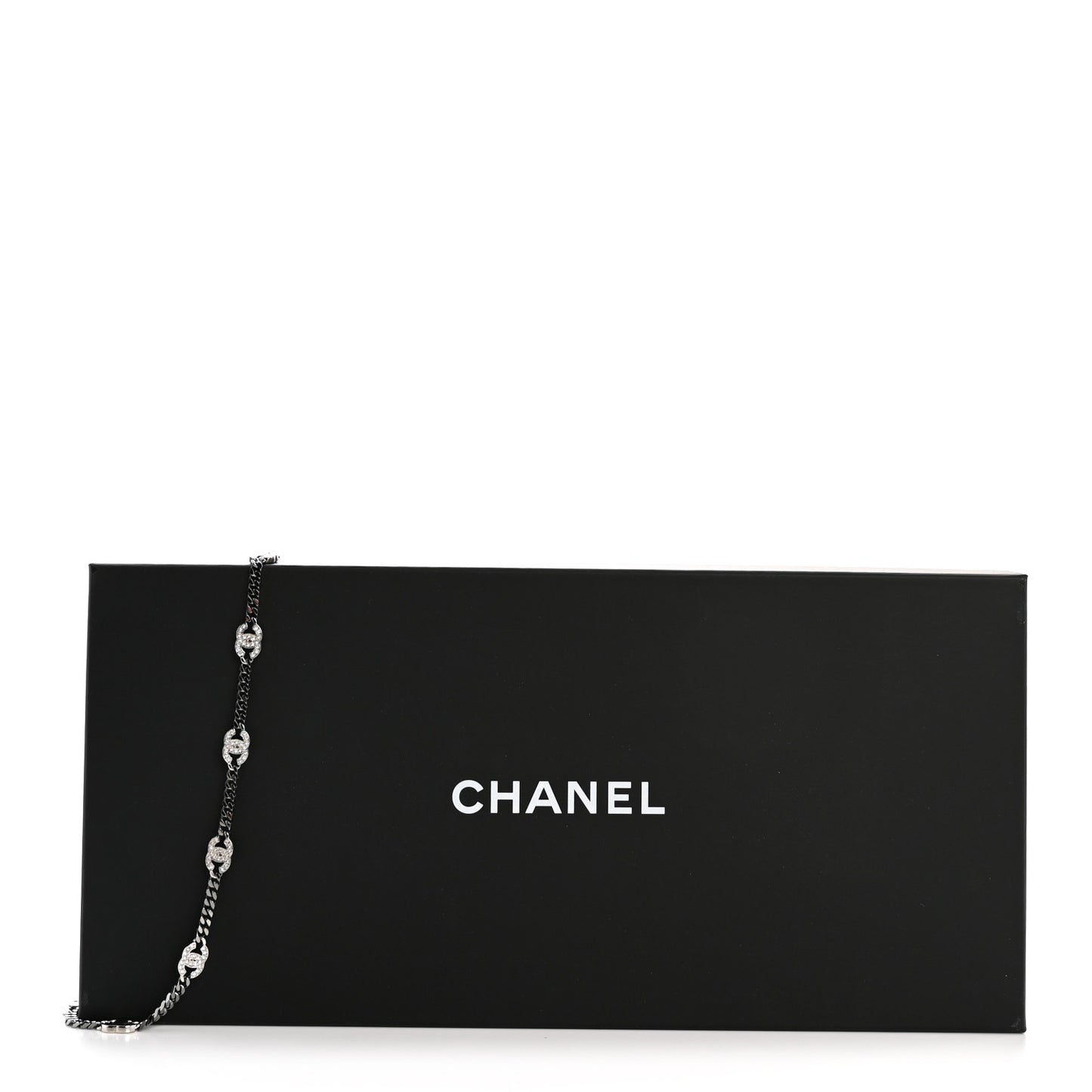 Ruthenium Crystal CC Chain Links Belt Silver