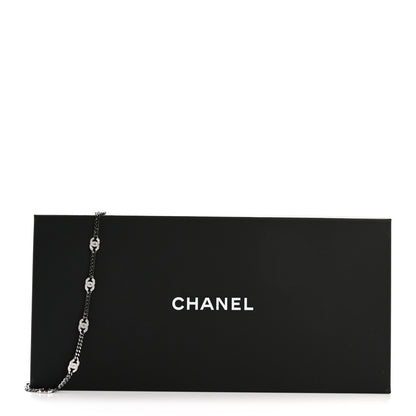 Chanel Ruthenium Crystal CC Chain Links Belt Silver 4 of 4