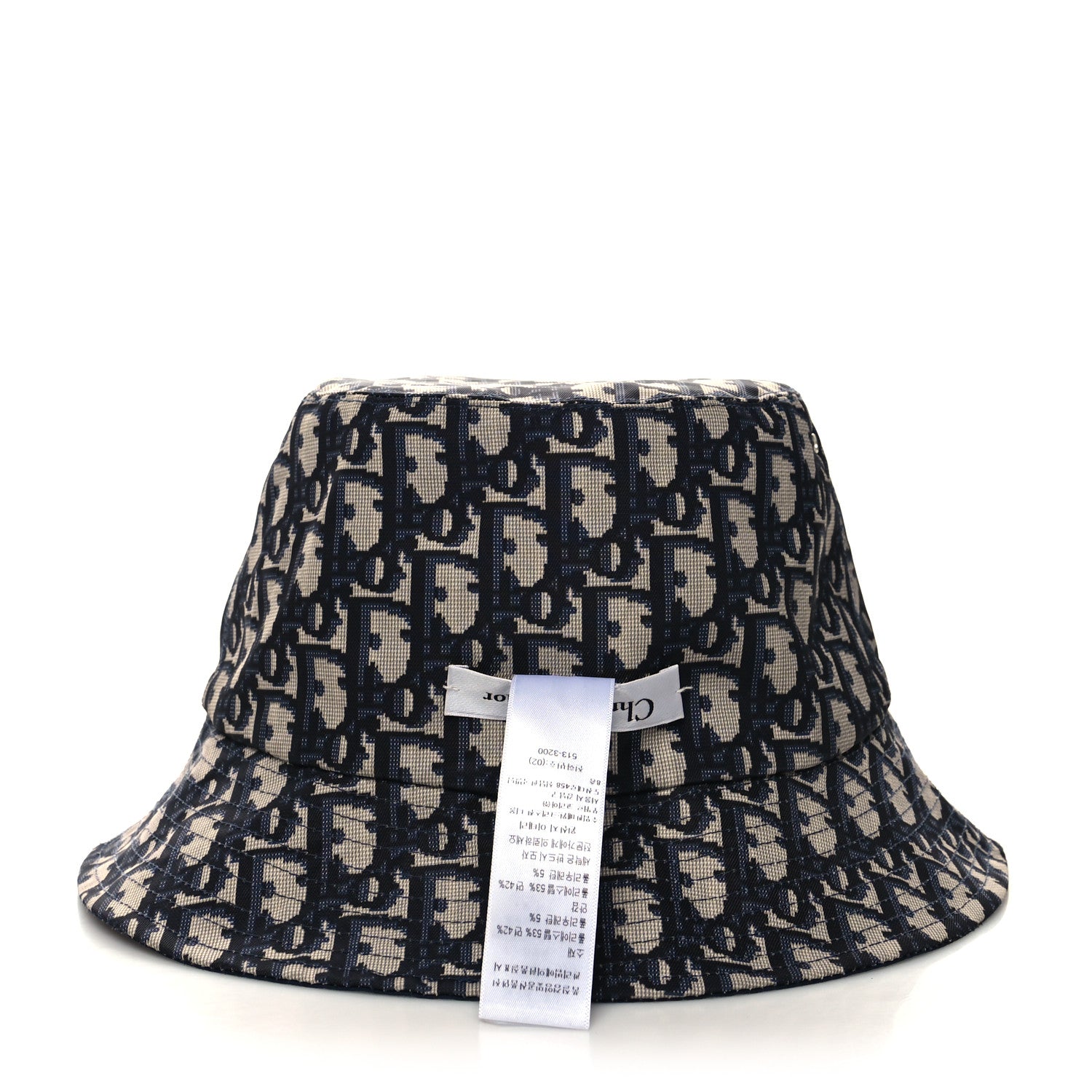 Christian Dior Oblique Reversible Teddy-D Brim Bucket Hat 57 Blue 10 of 12