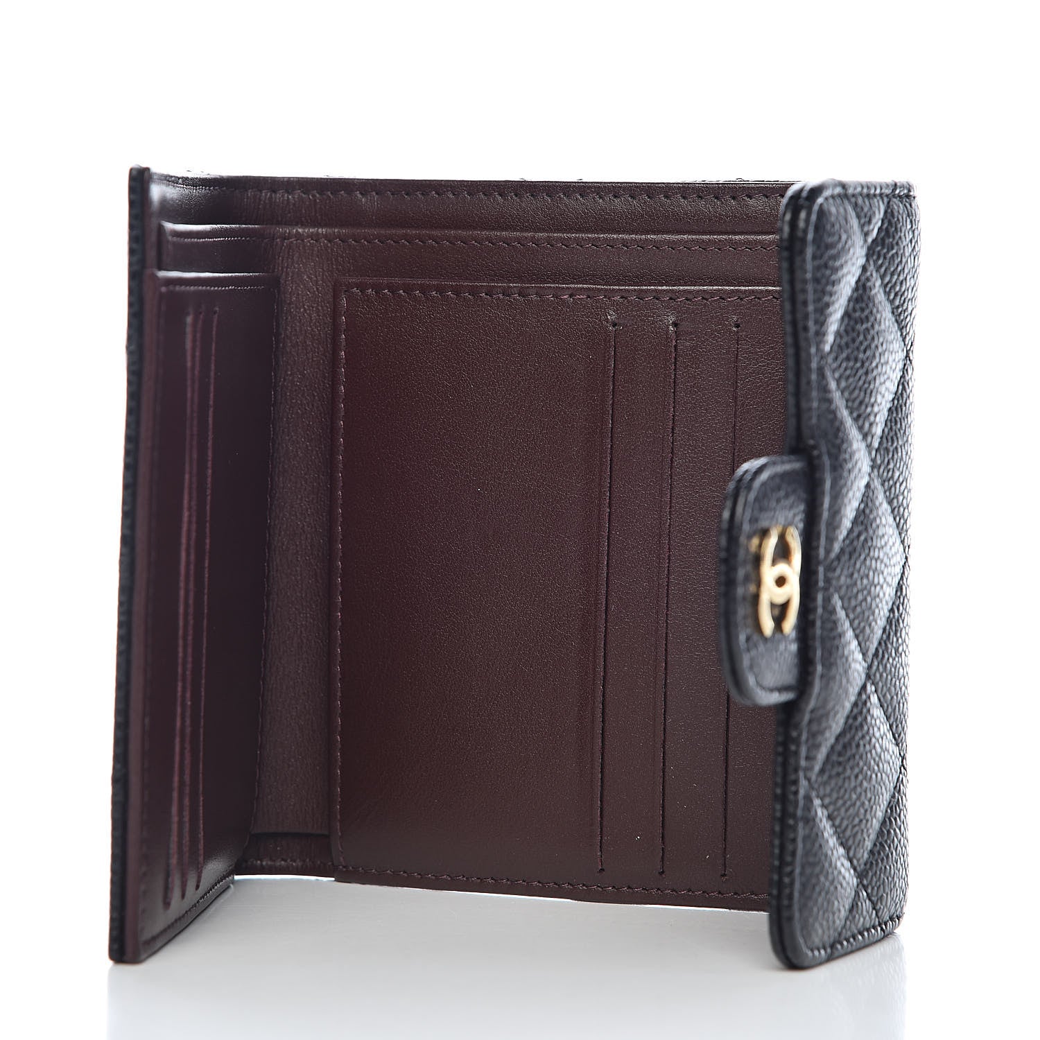 Chanel Caviar Quilted Compact Flap Wallet Black 5 of 7
