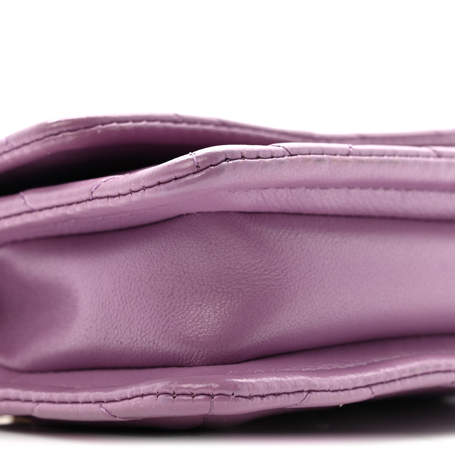 Chanel Shiny Lambskin Quilted Extra Mini Flap Purple 9 of 12