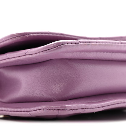 Chanel Shiny Lambskin Quilted Extra Mini Flap Purple 9 of 12