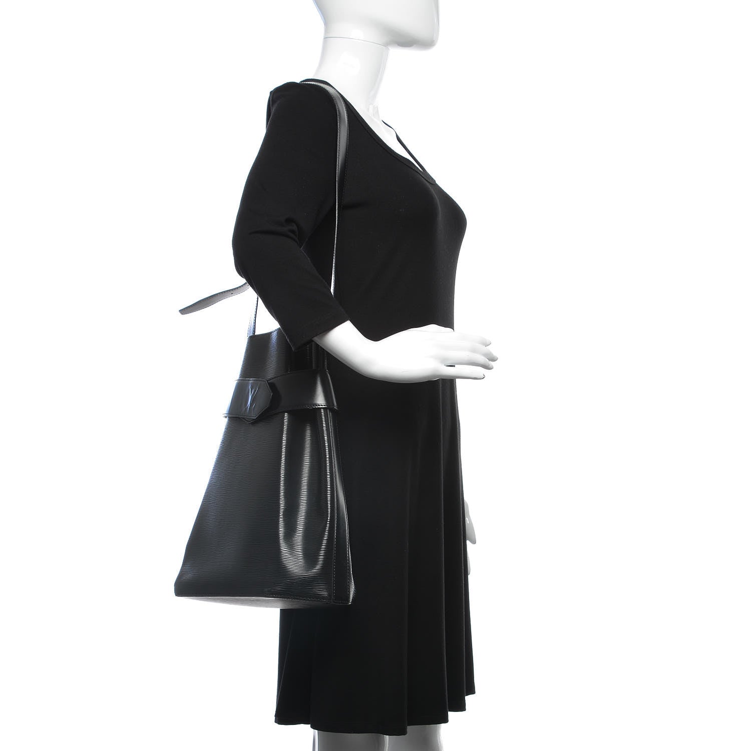 Louis Vuitton Epi Sac D'Epaule GM Black 2 of 10