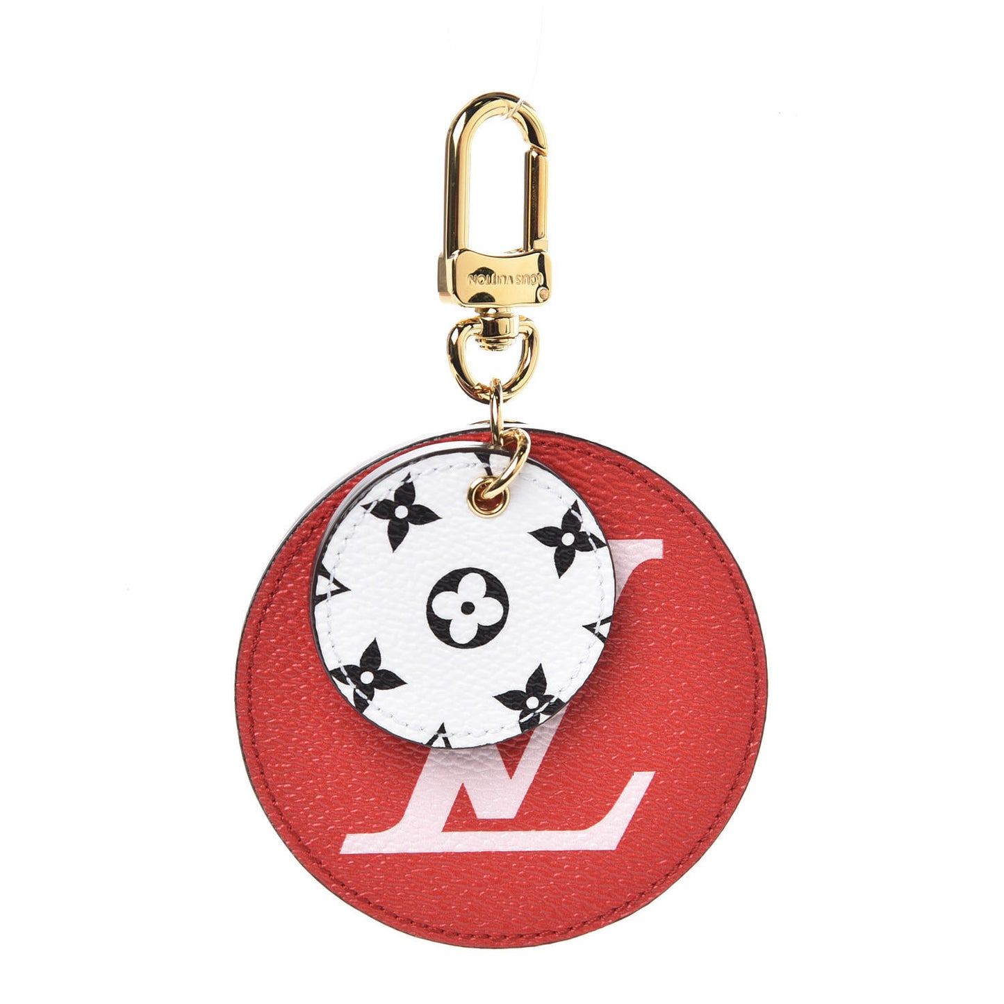Monogram Giant Bag Charm Key Holder Rouge