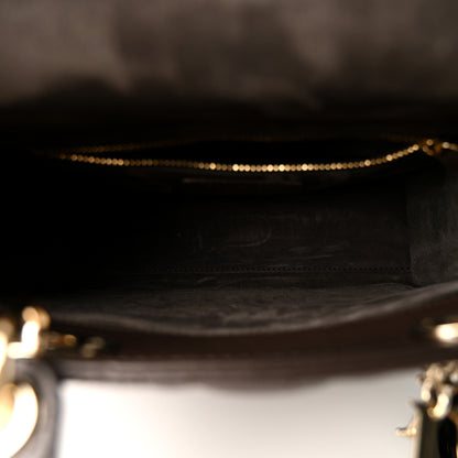 Christian Dior Lambskin Cannage Small My ABCDior Lady Dior Dark Chocolate 5 of 10