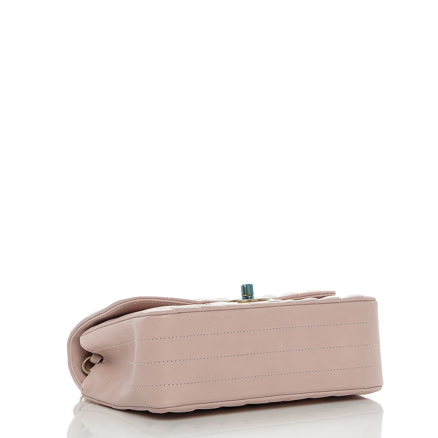 Chanel Calfskin Chevron Quilted Mini Rectangular Flap Light Pink 4 of 8