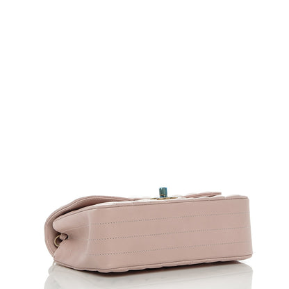 Chanel Calfskin Chevron Quilted Mini Rectangular Flap Light Pink 4 of 8