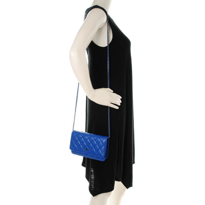 Chanel Caviar Quilted Wallet On Chain WOC Blue 2 of 8