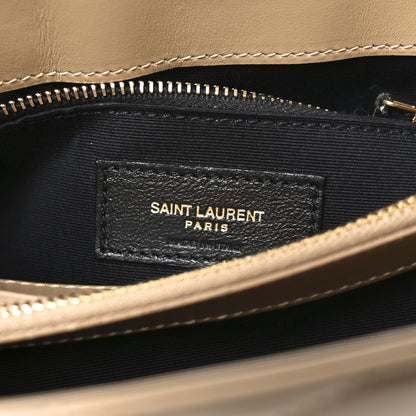 Saint Laurent Calfskin Y Quilted Monogram Medium Loulou Chain Satchel Natural Tan 6 of 10