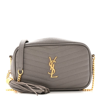 Saint Laurent Grain De Poudre Matelasse Monogram Mini Lou Camera Bag Fog 1 of 13