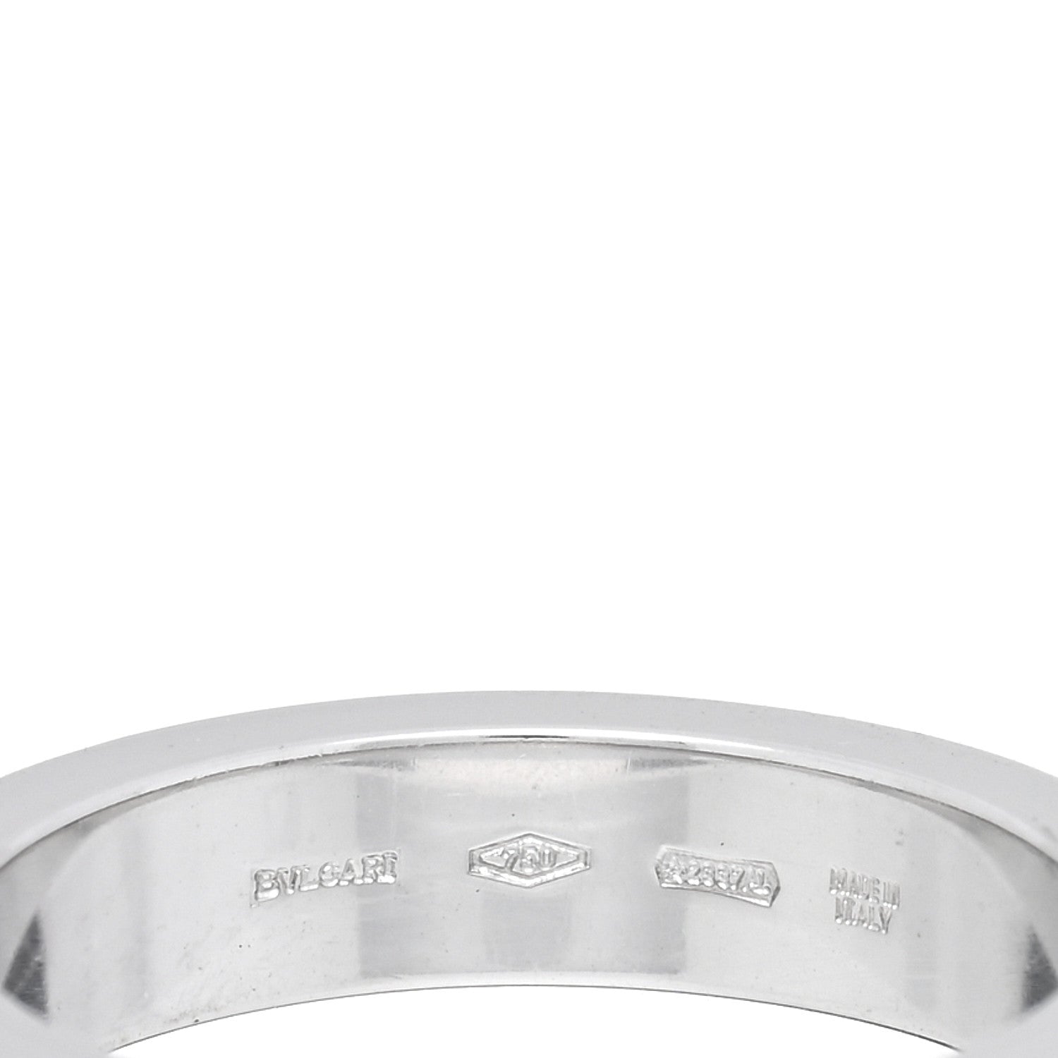 Bulgari 18K White Gold Diamond B.Zero1 Essential Band Ring 50 5.25 4 of 4