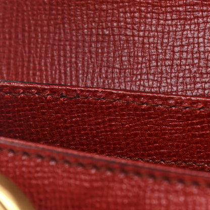 Gucci Textured Calfskin Horsebit Chain Clutch Red 10 of 12