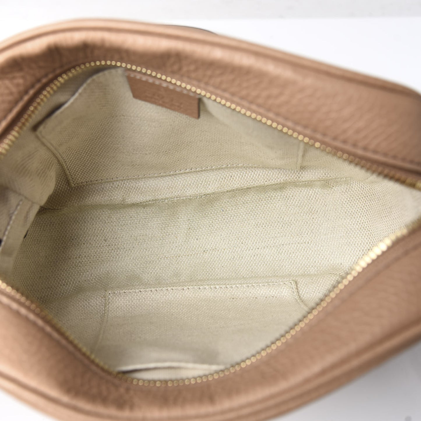 Pebbled Calfskin Small Soho Disco Bag Rose Beige