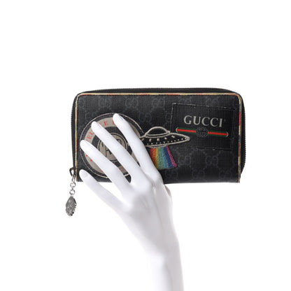 Gucci GG Supreme Monogram Night Courrier Embroidered Zip Around Wallet 3 of 6