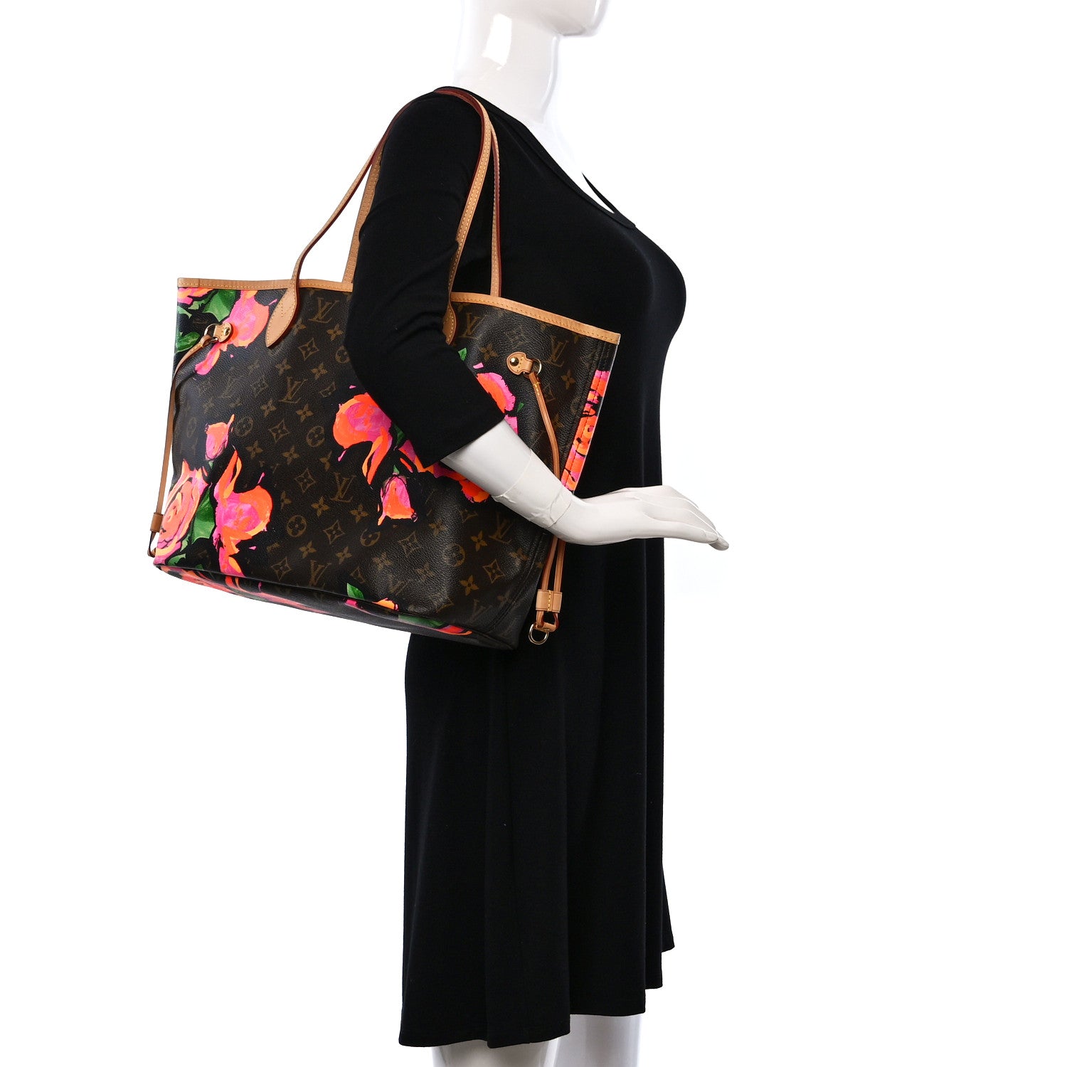 Louis Vuitton Monogram Roses Neverfull MM 2 of 9