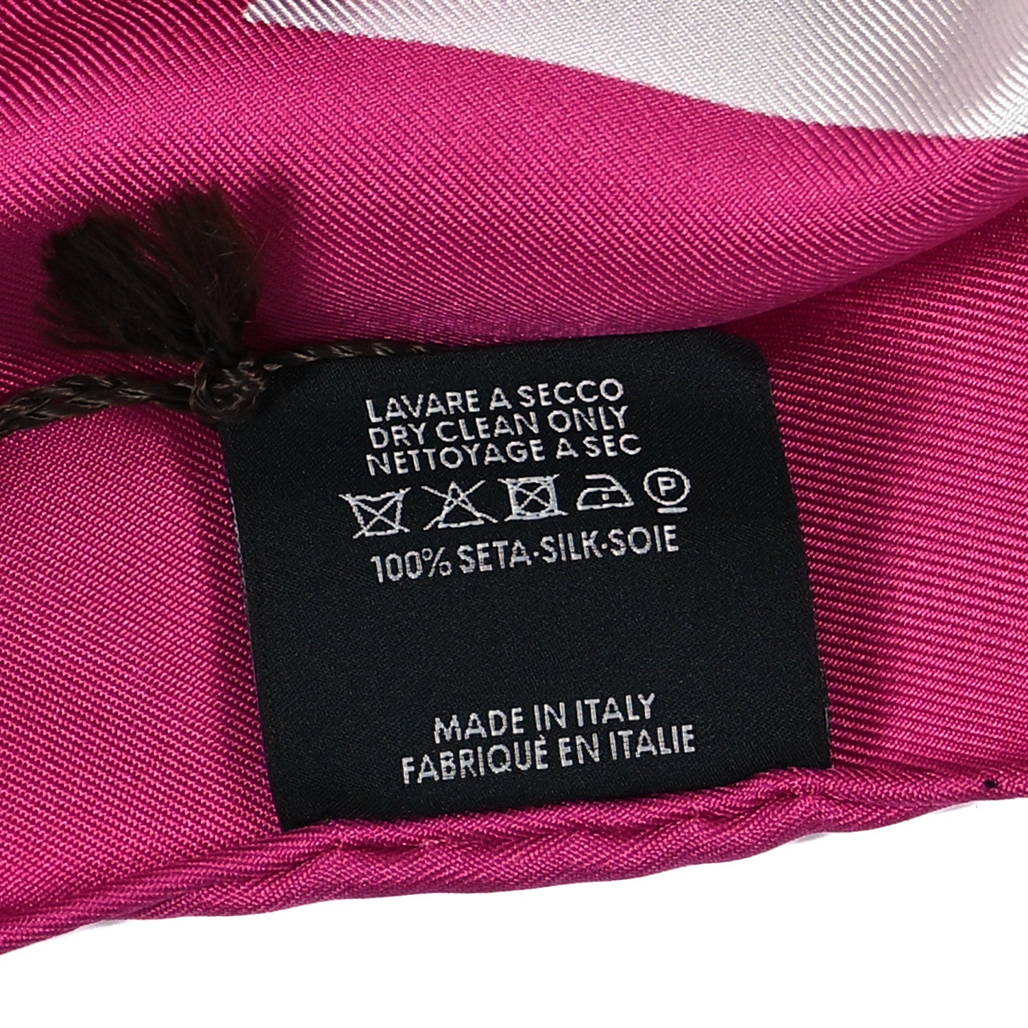 Gucci Silk Twill Flora Fluo Square Scarf Ivory Pink 4 of 4