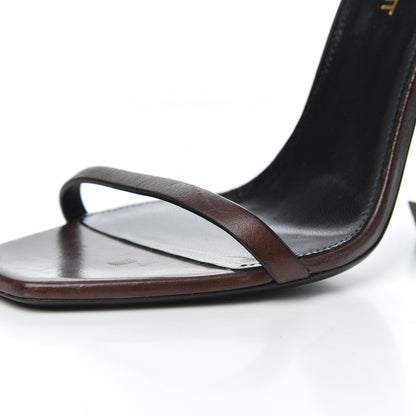 Saint Laurent Calfskin Opyum Sandals 37 Brown 12 of 16