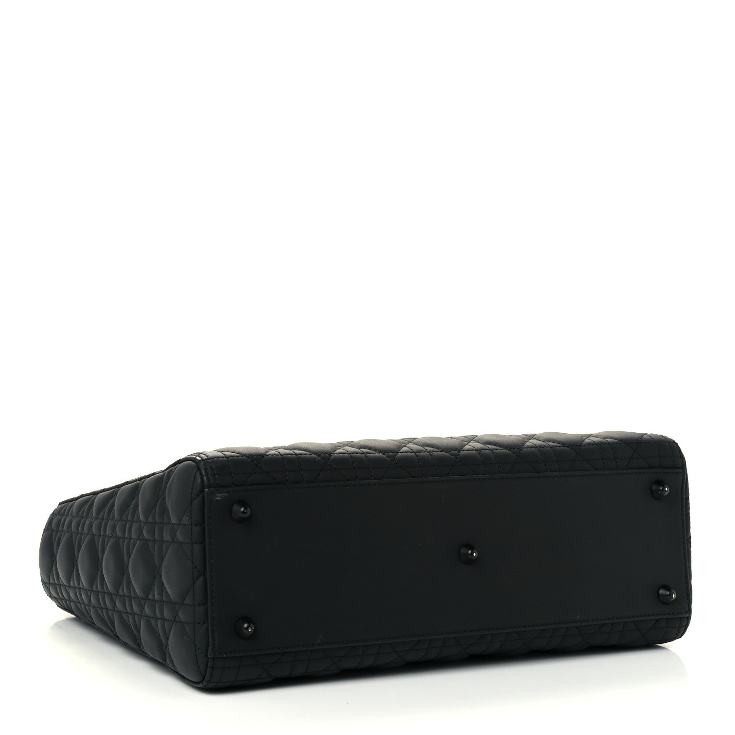 Christian Dior Ultra Matte Calfskin Cannage Large Lady Dior Black 4 of 10