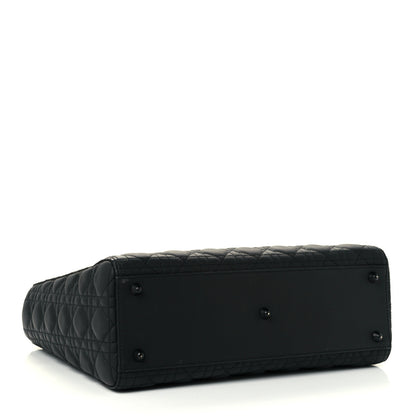 Christian Dior Ultra Matte Calfskin Cannage Large Lady Dior Black 4 of 10