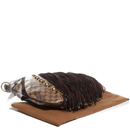 Gucci Crystal Monogram Fringe Babouska Hobo 4 of 7