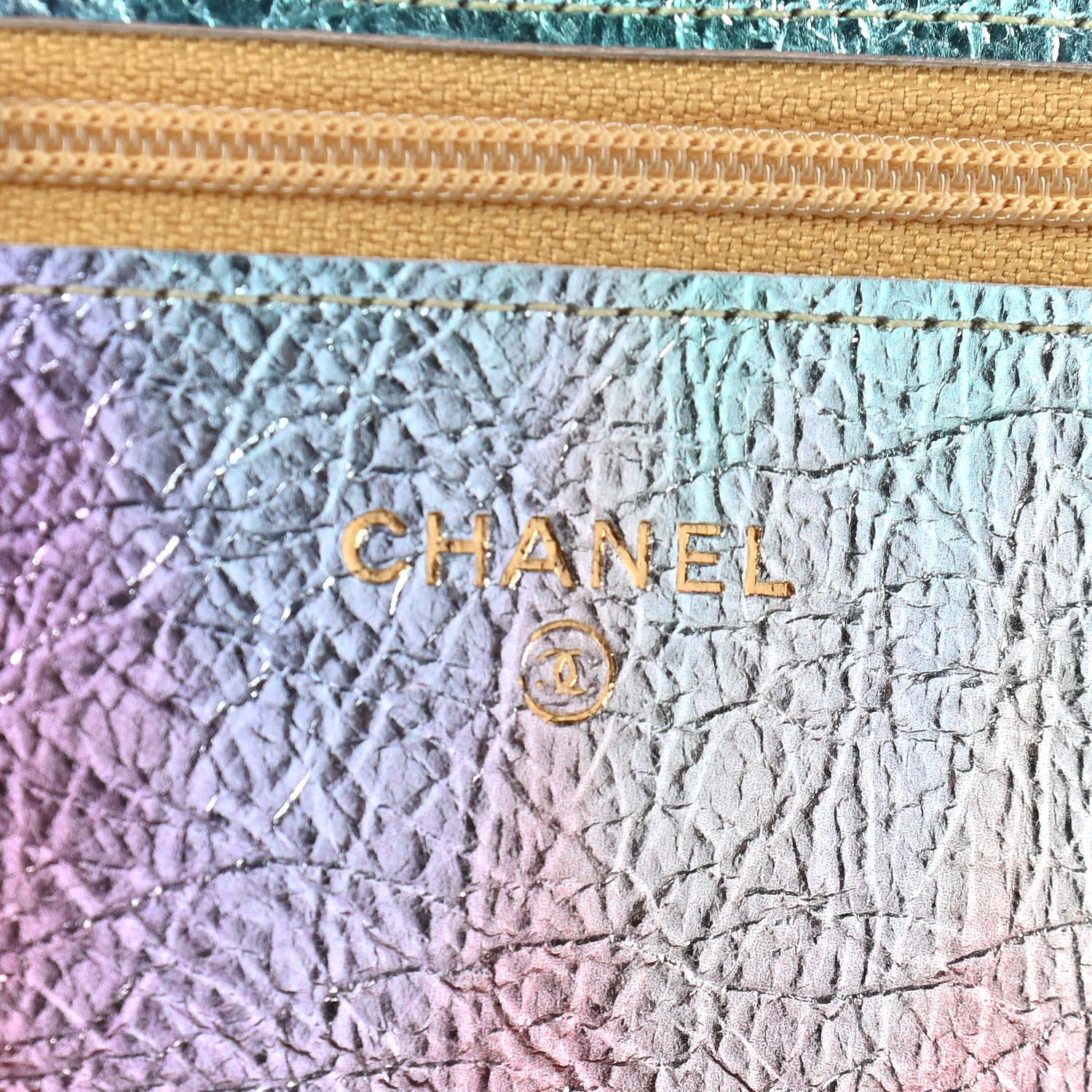 Chanel Metallic Goatskin Quilted 2.55 Reissue Wallet on Chain WOC Multicolor 6 of 9